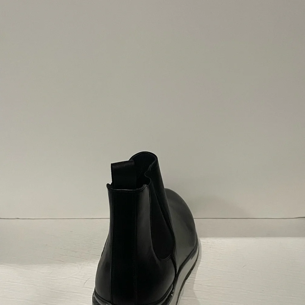 Duca boots chelsea casual sneakers black Atalian leather slip on